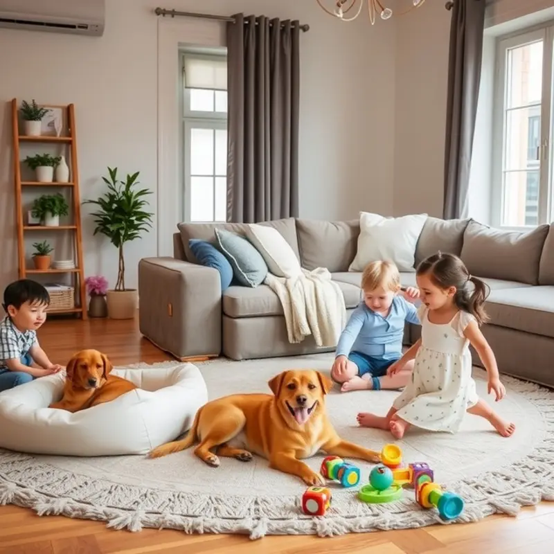 Families and pets can thrive together in the right apartment setting.