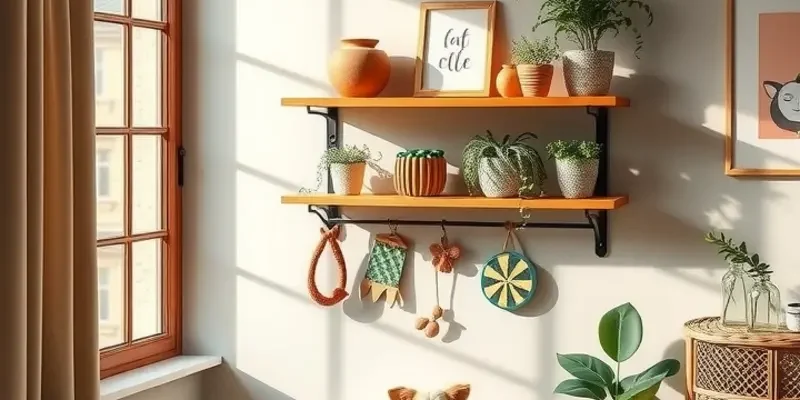 Colorful and creative DIY pet decor featured in a well-decorated apartment.