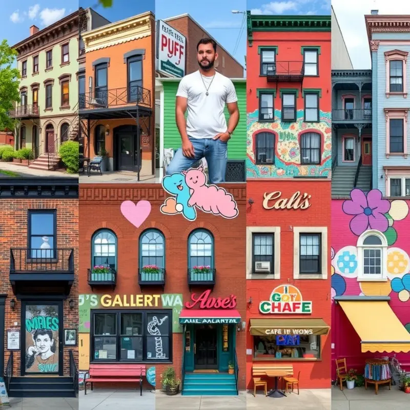 Vibrant neighborhoods in major U.S. cities, showcasing the artistic communities.