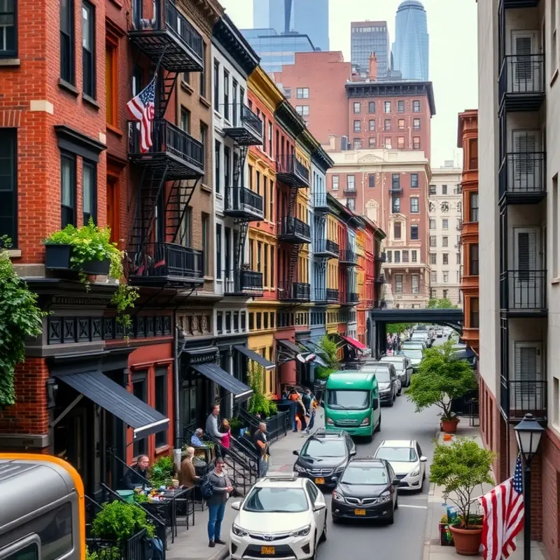 Exploring the vibrant atmosphere of city living with diverse rental options.