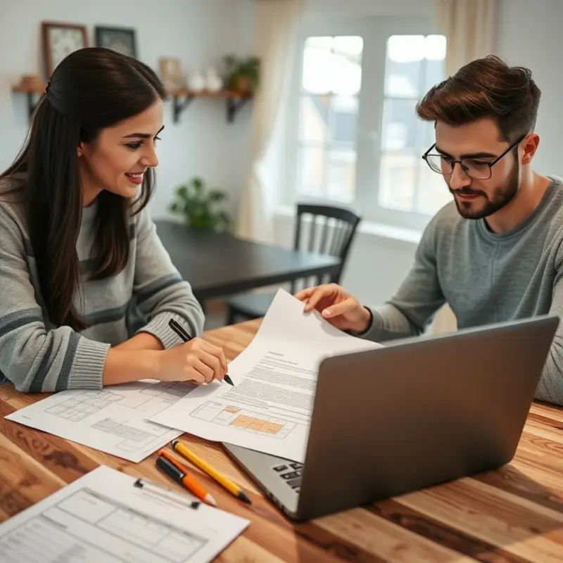 A couple examining their tenant rights while planning for upcoming renovations.