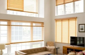 A family gathered in a bright apartment with safe window blinds that enhance safety and style.