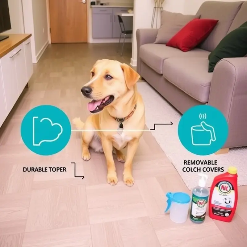 A pet-proofed living room that highlights a safe environment for pets.