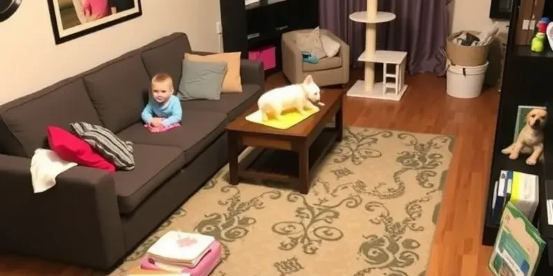 A family cuddling with their foster pet on a sofa, reflecting love and connection.