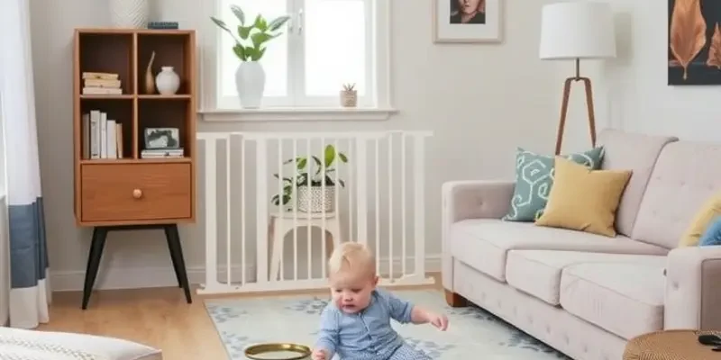 A cheerful family in an apartment, showcasing children playing safely on a soft carpet, with a playful dog, emphasizing a secure and inviting environment.