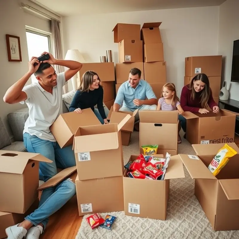 A young tenant organizing their belongings for a smooth moving process.