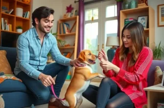 A family enjoying their pet-friendly apartment filled with joy and comfort.