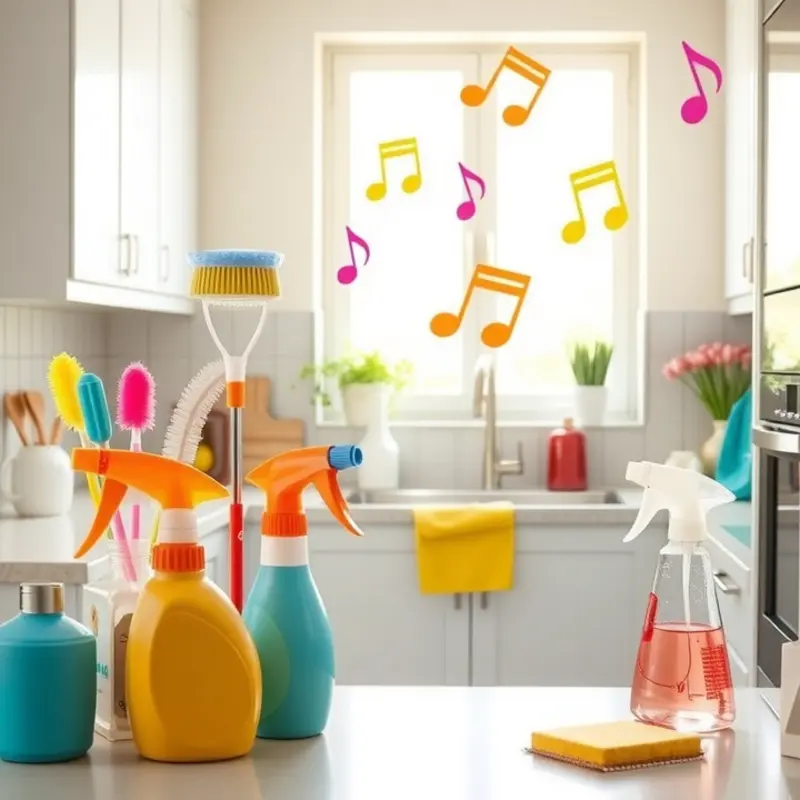 Friends enjoying the cleaning process by breaking tasks into fun, manageable chunks.