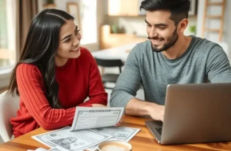 A joyful family relaxing in their home, symbolizing financial security.
