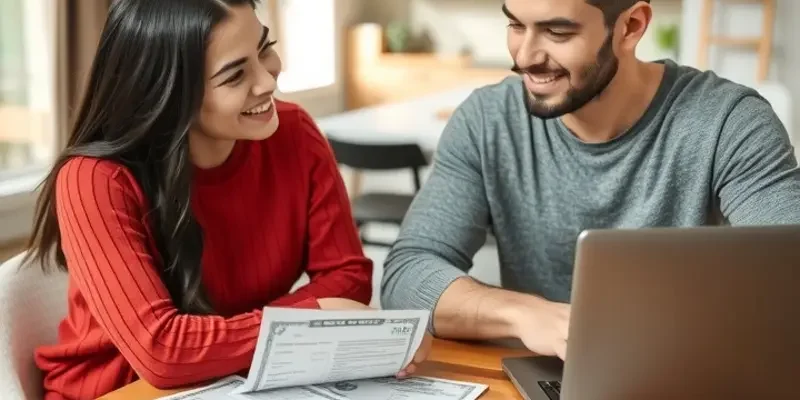 A joyful family relaxing in their home, symbolizing financial security.