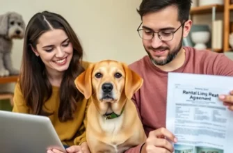 A family with a dog and cat in a cozy living room, illustrating the benefits of negotiating pet rent successfully.