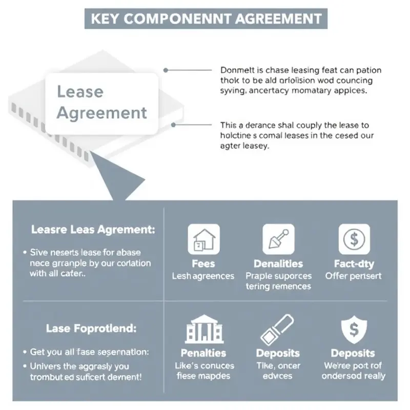 Key components of a lease agreement important for understanding apartment fees.