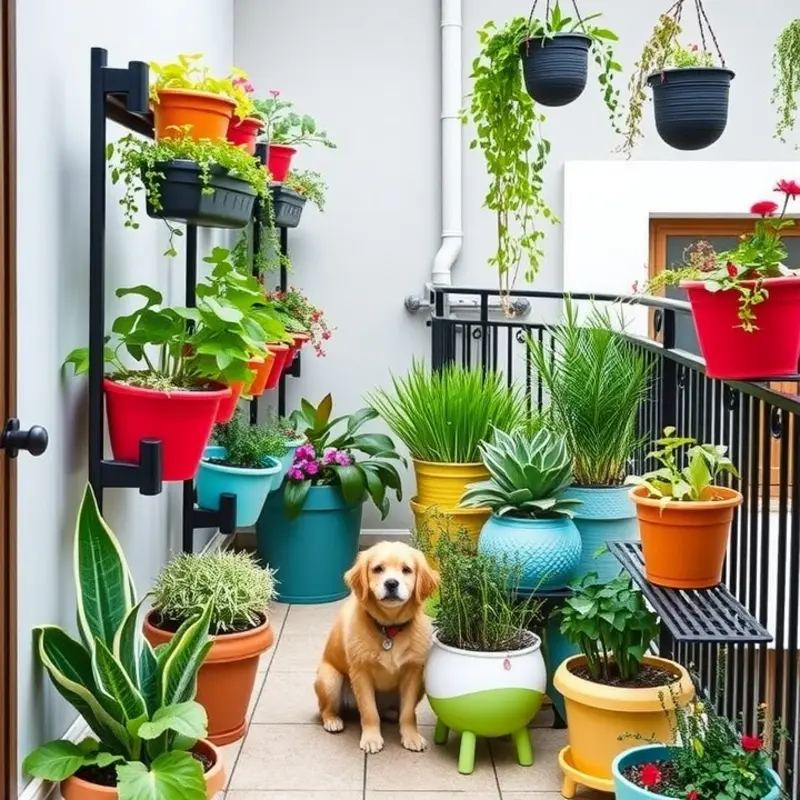 A vibrant and safe garden space designed for children and pets.