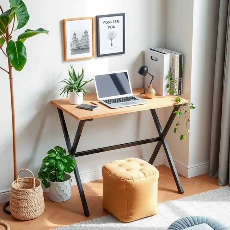 Maximize your apartment space with multifunctional furniture.