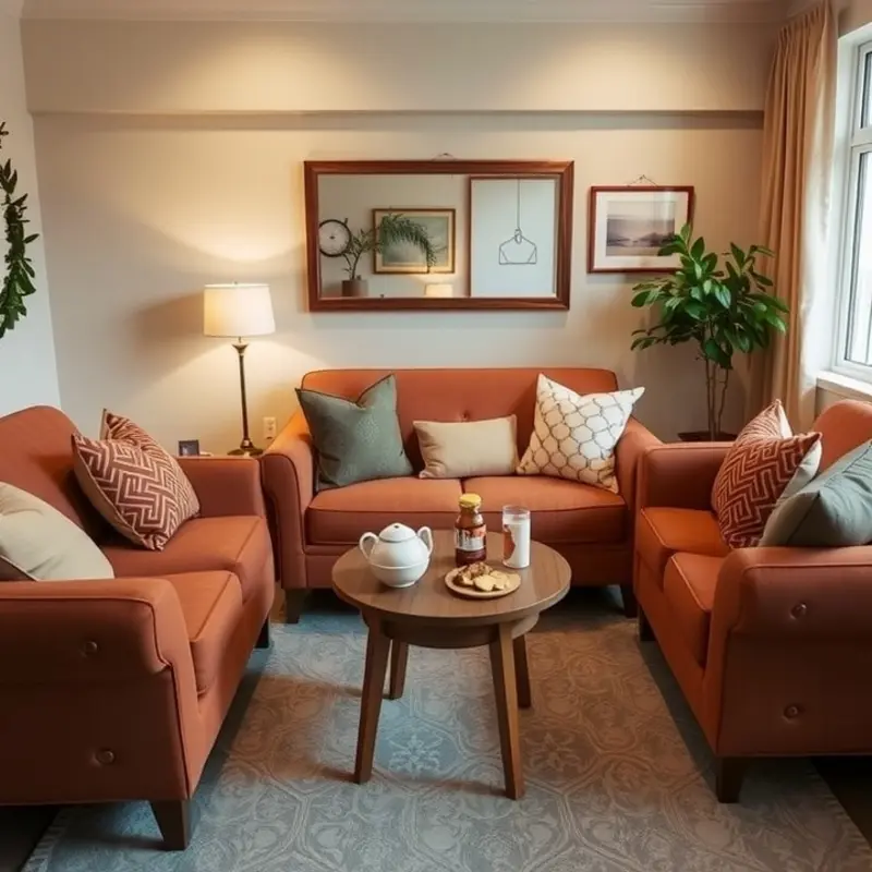 A cozy setting prepared for an engaging roommate meeting.