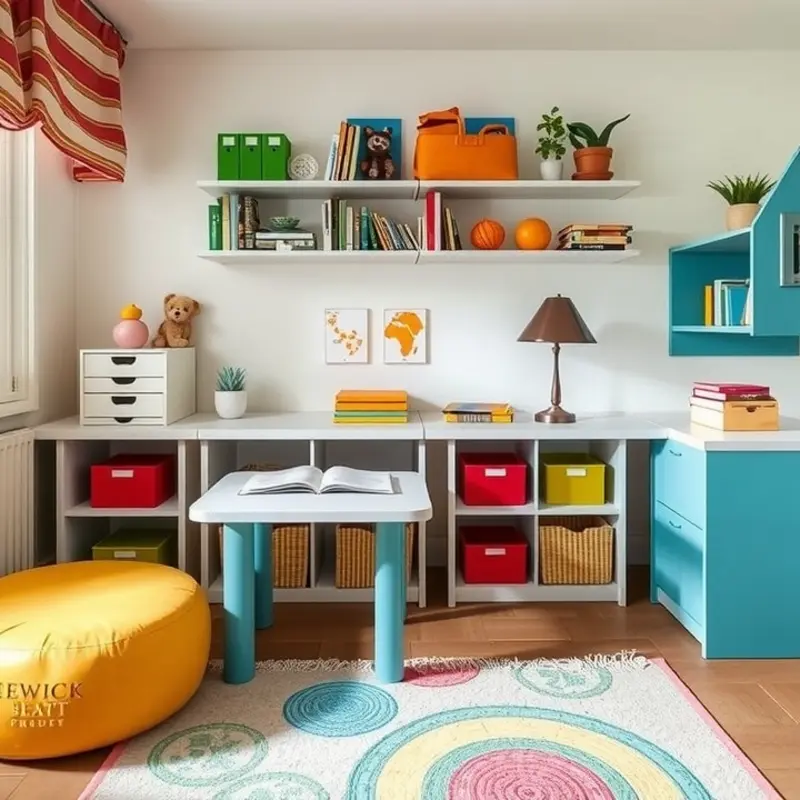 A dedicated, well-organized homework zone in an apartment that’ll inspire creativity.