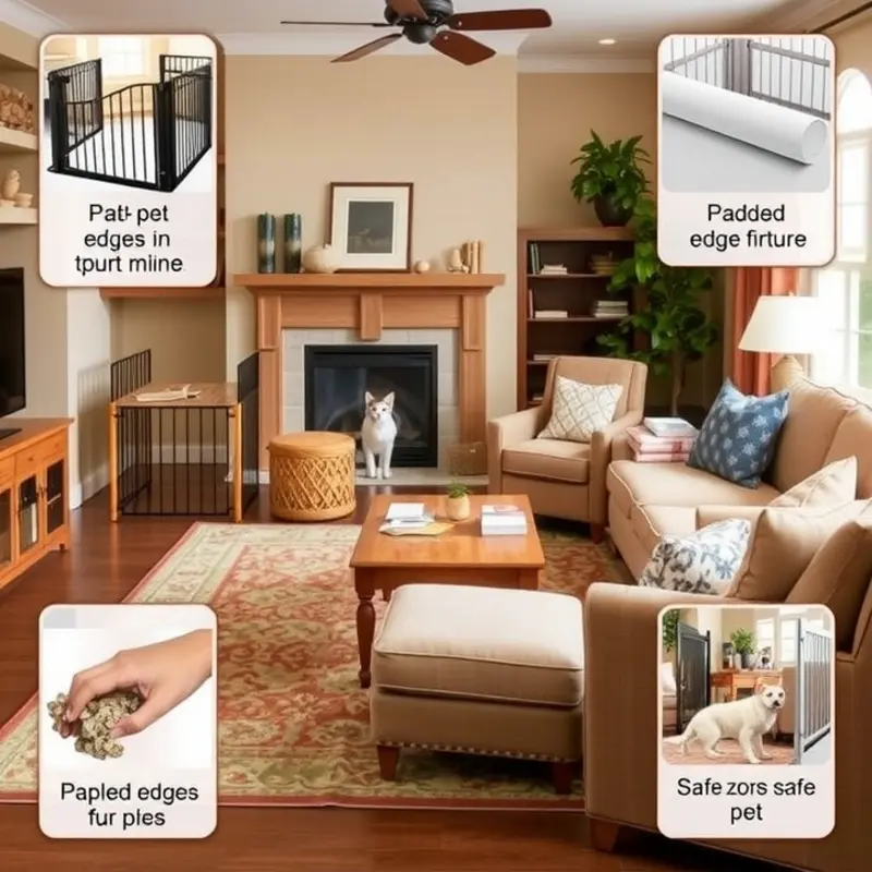 A pet-proofed living room that highlights a safe environment for pets.