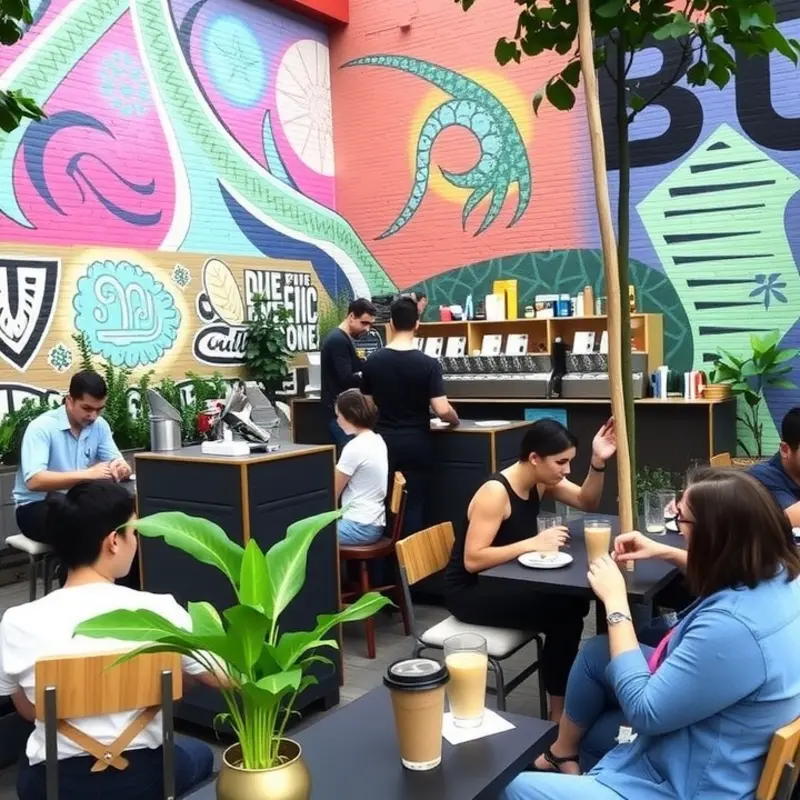 The bustling café scene in Capitol Hill, Seattle.