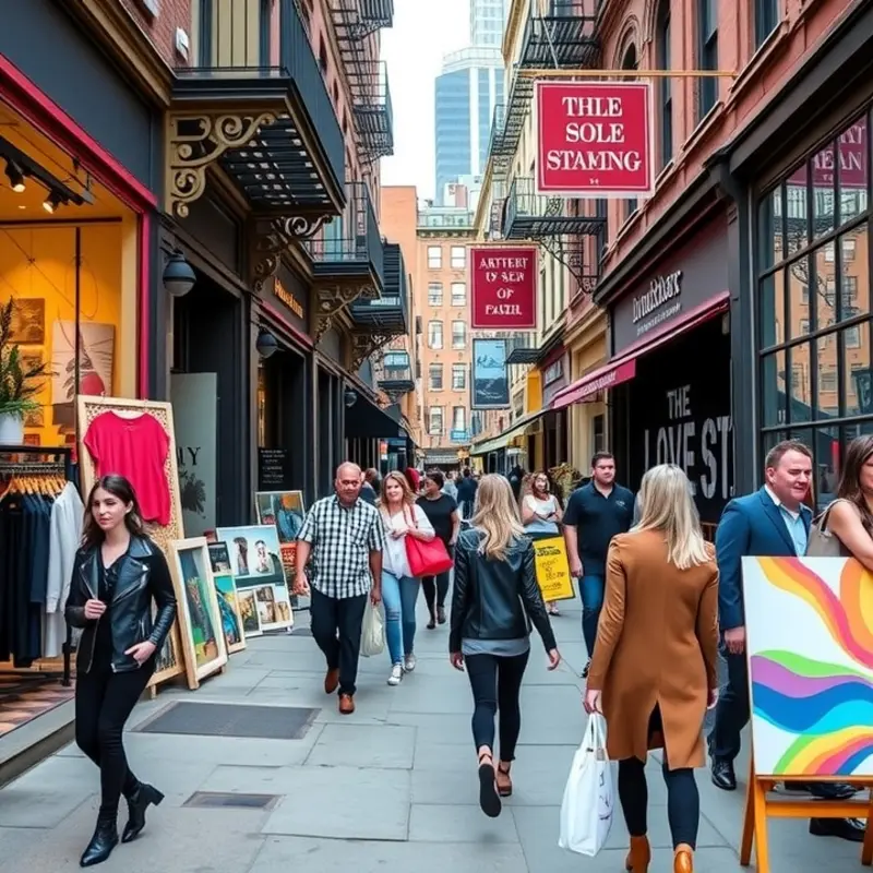 Experience the vibrant shopping culture in SoHo, NYC.