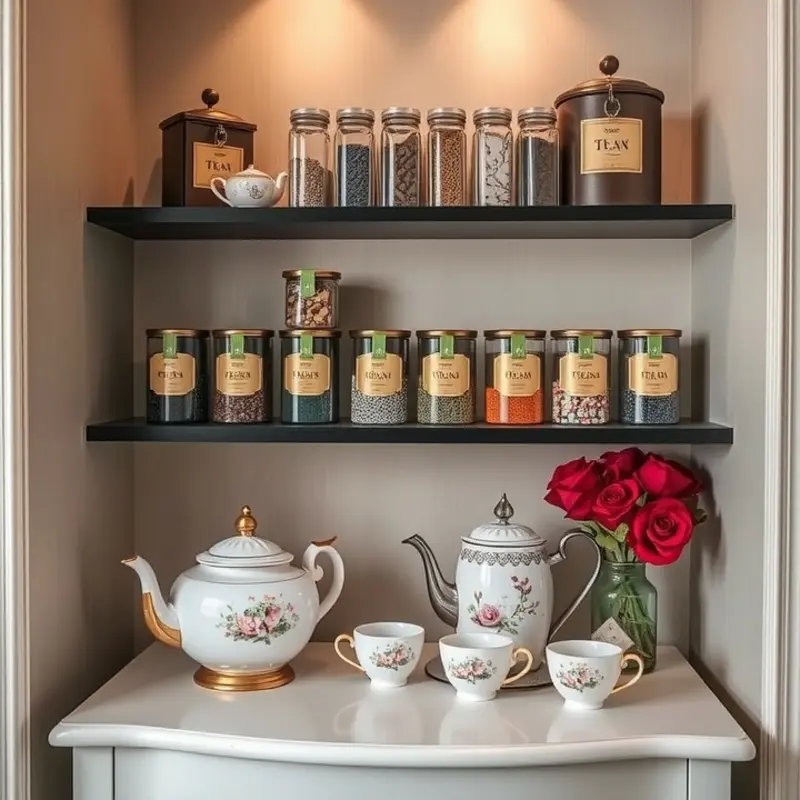 Transform a small space into a delightful tea corner, sunlit and inviting.