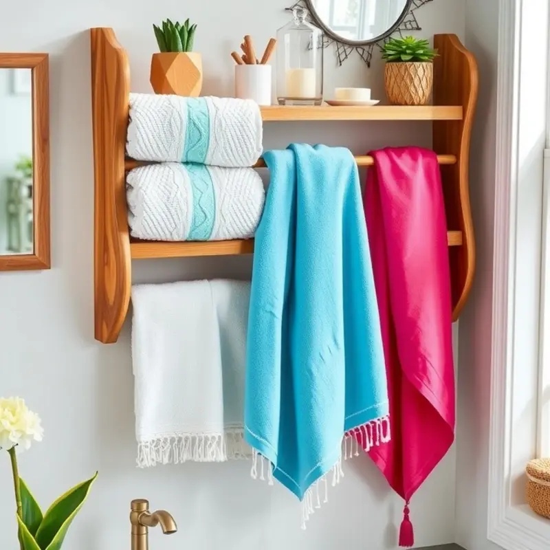 Transform your bathroom with a stylish wall-mounted towel rack.