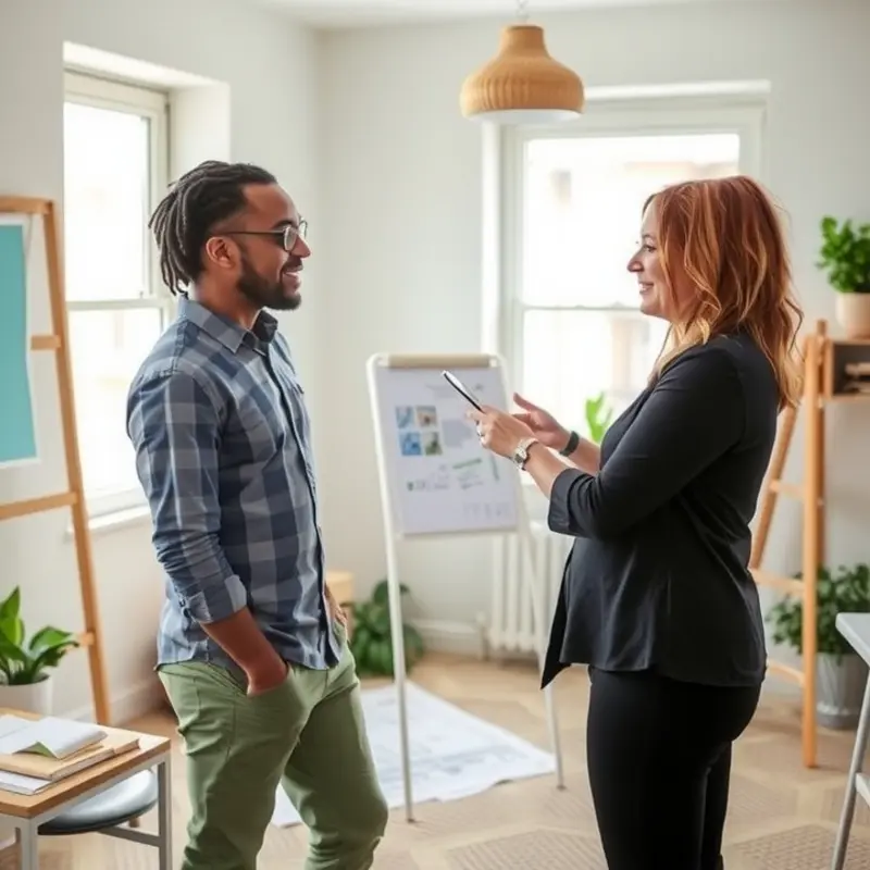 A couple examining their tenant rights while planning for upcoming renovations.