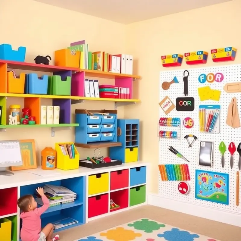 Multi-functional furniture that combines style and storage for kids.