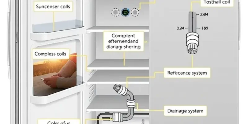 A sunny apartment kitchen featuring a spotless refrigerator, showcasing ideal rental living.