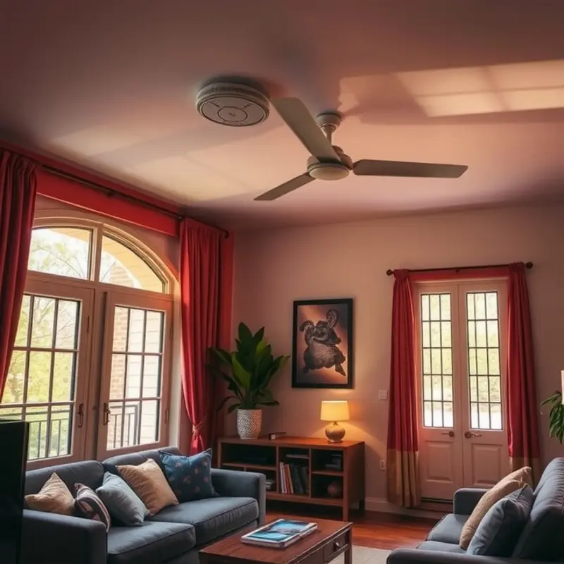 A secure apartment environment featuring safety measures.