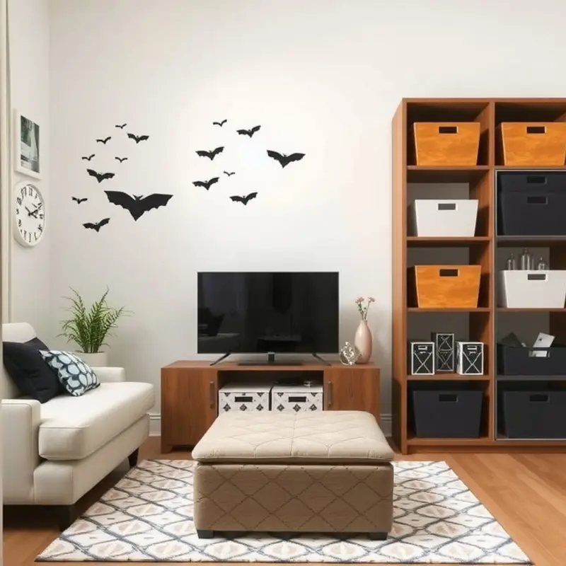 A safe and stylish living room featuring safety measures.