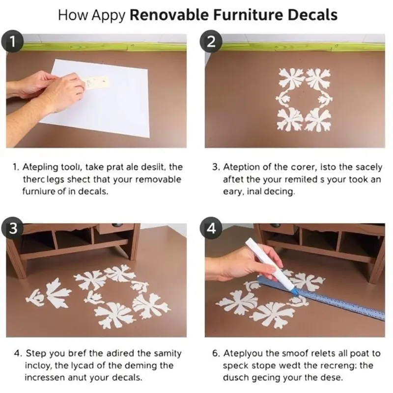 A selection of vibrant removable furniture decals to inspire personalization.