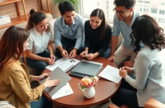 Group of young renters sharing a meal in a cozy apartment, reflecting positive community living.
