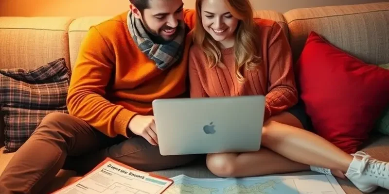 A couple enjoying their new apartment, surrounded by personal touches.