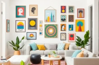 Welcoming rental space filled with DIY decor and multifunctional accents.