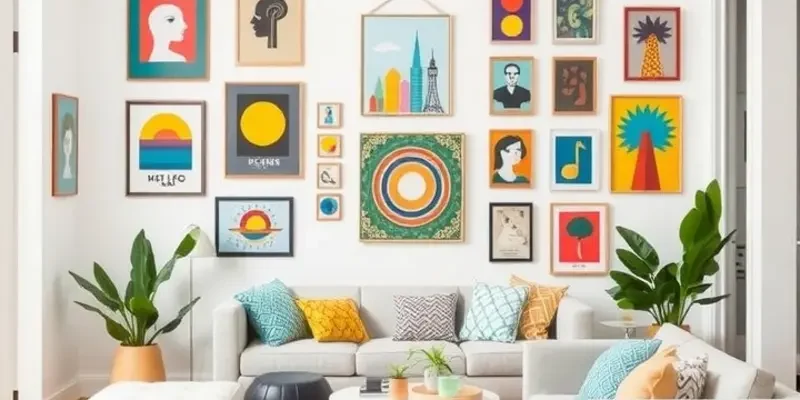 Welcoming rental space filled with DIY decor and multifunctional accents.