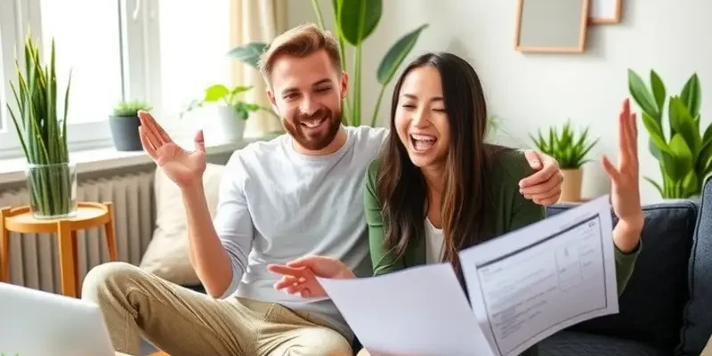 A person joyfully receiving keys from a landlord, symbolizing their first rented home.