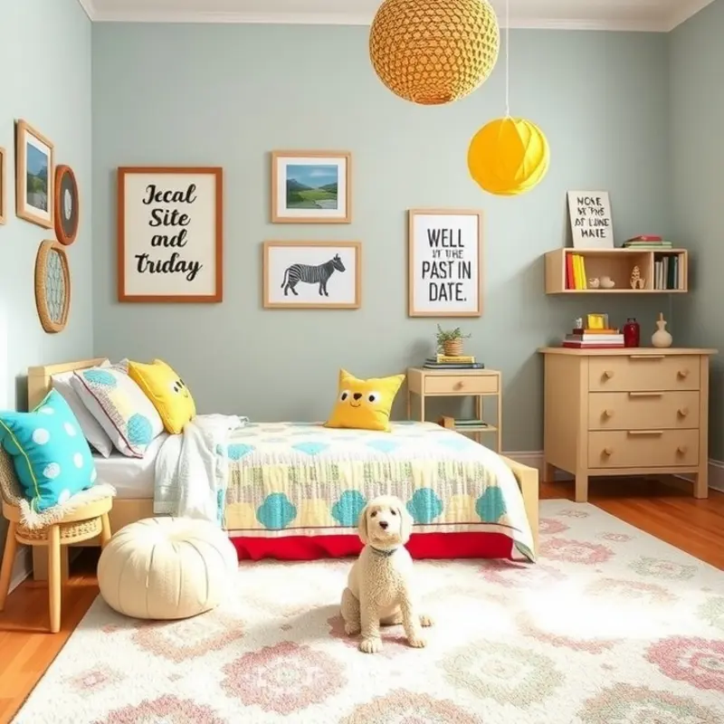 A creatively designed kids’ room utilizing space-saving furniture.