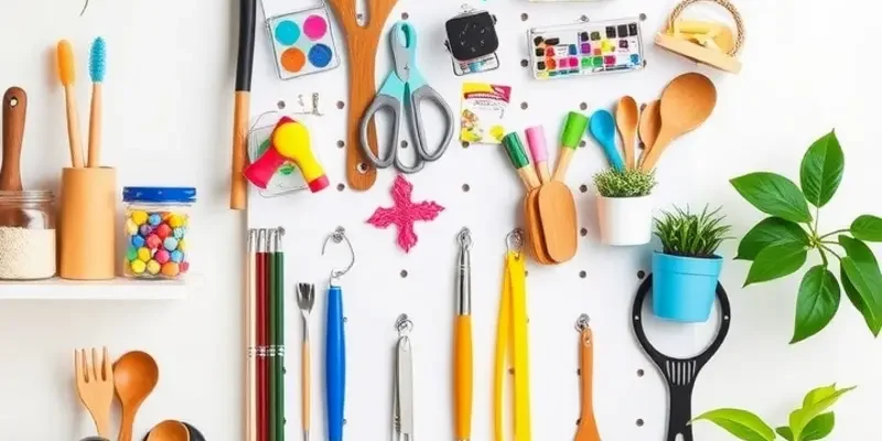 An organized apartment wall with different DIY wall organizers, blending style and function.