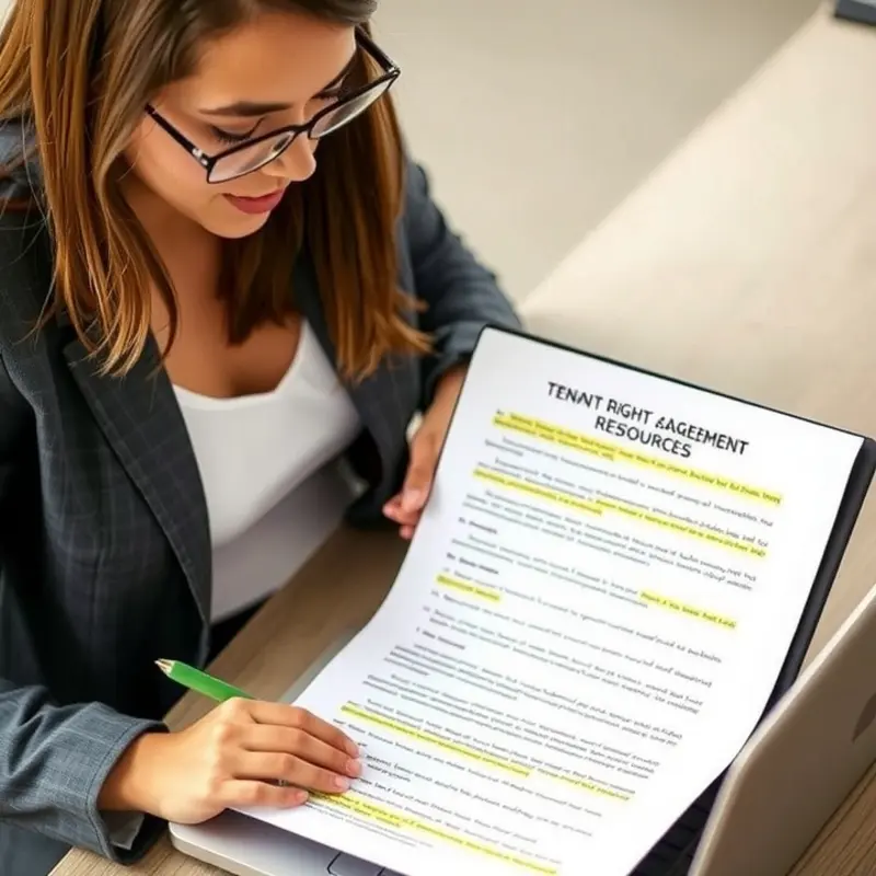 A focused renter actively reviewing their lease to identify any unfair charges.