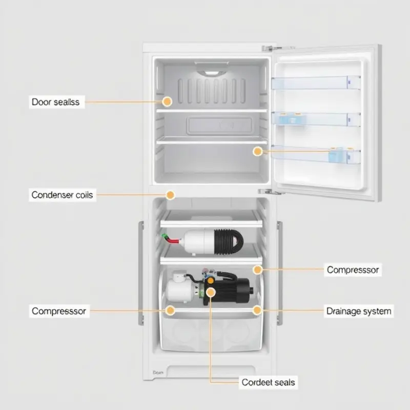 Understanding the key components of a refrigerator.