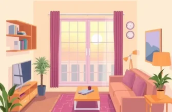 A cozy living room in an apartment with tranquil decor, illustrating peaceful living.