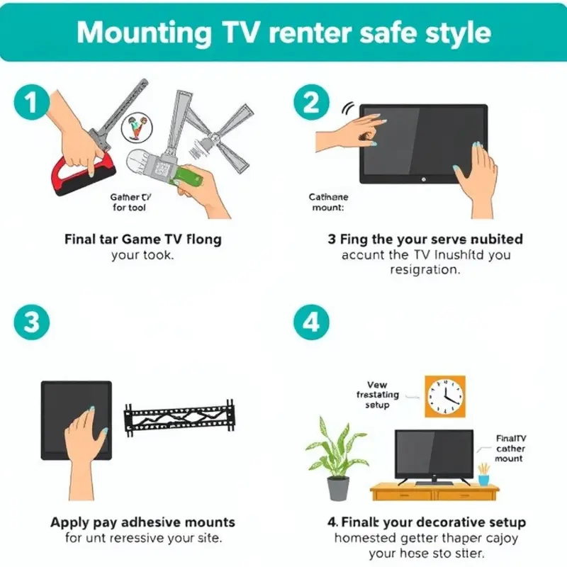 Creative TV mounting solutions showcased in a stylish living room.