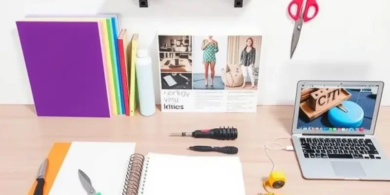 A rental living room with furniture wrapped in colorful designs, reflecting a personal touch.