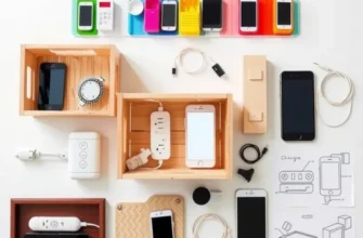 Stylishly decorated apartment space showcasing a DIY charging station.