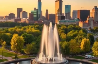 A collage depicting various affordable U.S. cities with diverse living spaces and landmarks.