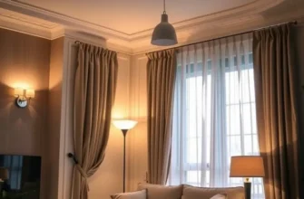 A well-lit apartment interior glowing warmly from outside during dusk, illustrating safety and comfort.