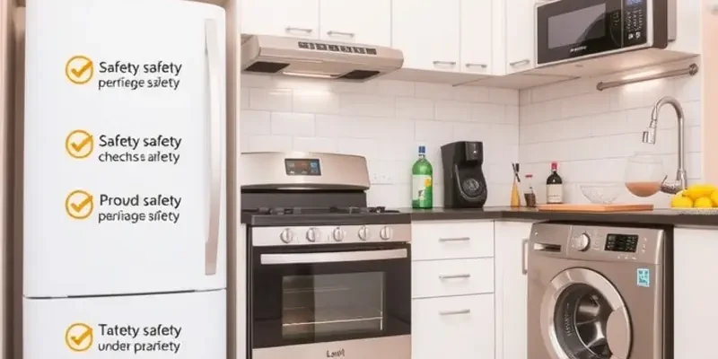 A sunlit apartment interior featuring a cozy setting with impeccably maintained appliances.