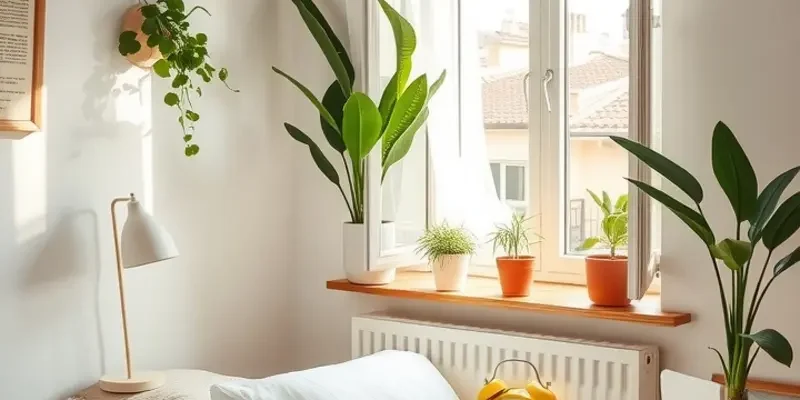 Bright and cheerful apartment living area ideal for morning routines.