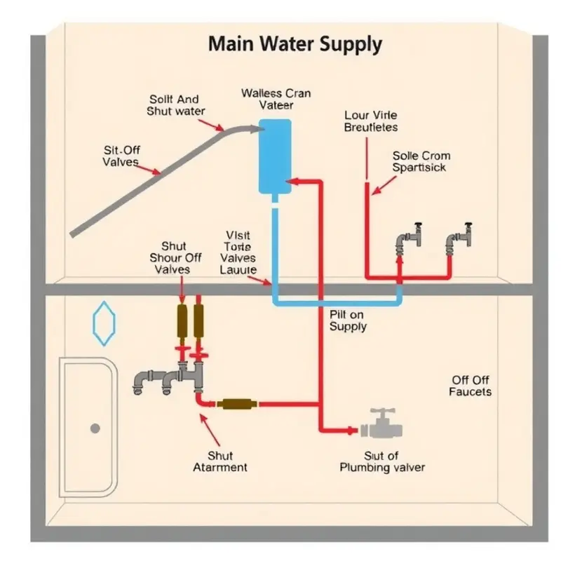 Essential plumbing layout for apartment residents.