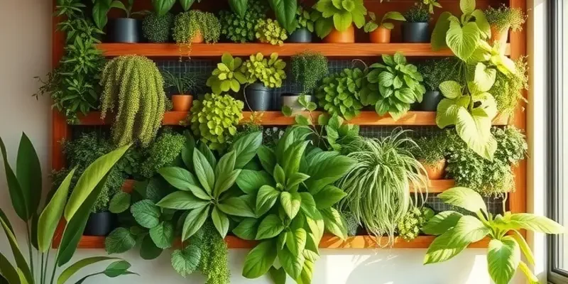 Collage of apartment projects including a vertical garden and DIY shelves, representing personal creativity.